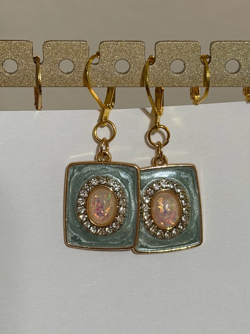 ✨ 2/$25 or 3/$30 SALE - Handmade Gold-Tone Enamel Drop Earrings